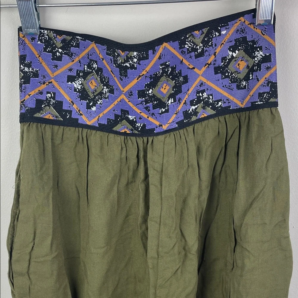 Judy Knapp California Vintage Rayon Harem Pant Wide Elastic Waist